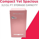 Frigidaire EFR376 Retro Bar Fridge Refrigerator with Side Bottle Opener, 3.2 cu. Ft, Pink/Coral by CozyNest Decor