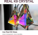 2PCS 5" Large Crystal Sun Catcher Prisms, STINO Hanging Suncatchers with Glass Prism, Rainbow Maker for Windows, Balcony, Kitchen, Garden Decoration (1, Chunky Cone 2Pcs) by GreenHaven Gardens