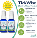 3 Moms Organics, TickWise 2oz Extra Strength Happy Campers 2-Pack - DEET- Free, Tick and Insect Repellent, Plant Based Essential Oils, All Natural Ingredients, Safe for Kids, Adults, Dogs & Horses by TinyTreasures Baby Boutique