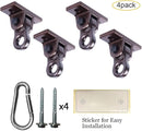 Heavy Duty Bronze Swing Hangers Screws Bolts Included Over 5000 lb Capacity Playground Porch Yoga Seat Trapeze Wooden Sets Indoor Outdoor (4 Pack) by TinyTreasures Baby Boutique