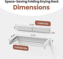 Foldable Wall-Mounted Drying Rack, Heavy-Duty 60 lb Capacity – Space-Saving Folding Laundry Hanger with 10 Clips, Rust-Proof Aluminium Clothes Dryer for Indoor & Outdoor Use by CozyNest Decor
