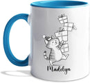 Customized Name Cat Lover Ceramic Mug Gift For Cat Mom/Dad/Family/Friends, Personalized Cats Coffee Mug 11 15Oz, Cute Cats White Accent Cup Gift For Birthday Christmas Thanksgiving, Animal Teacup by TinyTreasures Baby Boutique