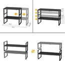 Expandable,Stackable Spice Rack,Seasoning Organizer and Storage,Spices Jar Racks for Cabinet,Countertop, Metal Pantry, Cupboard,Laundry Storages,Heavy Duty(1 Pack/Medium/Black) by CozyNest Decor
