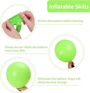 RUBFAC Lime Green Balloons 129pcs Light Fruit Neon Green Latex Balloon 18 12 10 5 Inch Garland Arch Kit for Birthday Party Dinosaur Jungle Baby Shower Decoration by TinyTreasures Baby Boutique