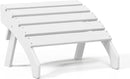WestinTrends Dylan Outdoor Patio HDPE Adirondack Ottoman Footrest, White by CozyNest Decor