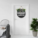 Grandbabies Spoiled Here Hanging Wall Sign for Front Door Home Kitchen Decor Rustic Wooden Round Sign Wall Decoration for Kitchen Dining Room Living Room Bedroom Outdoor by CozyNest Decor