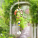 3pcs Tree of Life Chakra Crystal Suncatcher Windows Hanging Gloden Sun Catchers Decor with Prisms for Car, Feng Shui House Warming Gift for Home by GreenHaven Gardens