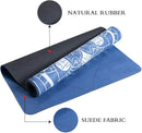 Travel Yoga Mat, Non Slip Exercise Suede Mat with Carry Bag, All-Purpose Fitness Mat with High Density Anti-Tear Surface for Women, Ideal for Pilates Workout (72'' x 24'' x 1.5mm Thick) by TinyTreasures Baby Boutique