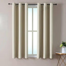 ChrisDowa Small Window Curtains 40 inches Long for Bedroom - Grommet Short Thermal Insulated Room Darkening Curtains for Kitchen (2 Panels, Beige, 29 x 40 Inch) by CozyNest Decor
