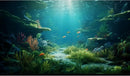 Ocean Floor Fish Tank Background Under The Sea Coral Reef Aquarium Background Underwater Aquatic Plants Corals Rock Cave Terrarium Backgrounds Tropical Fish Ocean Aquarium Backgrounds Decors 36x20in by GreenHaven Gardens