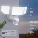 85W LED Security Lights Motion Sensor Light Outdoor, 8500LM Dusk to Dawn, IP65 Waterproof, 6500K, 3 Head Motion Detected Flood Light, Floodlight for Outside, Garage, Yard, Porch (White) by GreenHaven Gardens