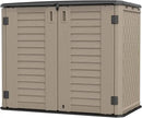 KINYING Outdoor Storage Shed - Horizontal Storage Cabinet Waterproof for Garden, Patio, Backyard, Storage Box for Easy Storage of Garbage Cans, Tools, Lawn Mower, 35 Cubic Feet,Dark Brown by GreenHaven Gardens