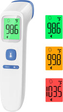 Thermometer for Adults and Kids, Digital Forehead Thermometer with Fever Alarm, Silent Mode & 35-Set Memory, Object 2 in 1 Mode by TinyTreasures Baby Boutique