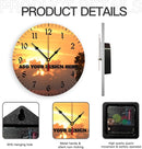 Generic Custom Wall Clock Personalized Clocks with Photo Text Logo Customize Gifts for Kitchen Bathroom Home Wedding Friend Family Lover, 12inch-30cm by TinyTreasures Baby Boutique
