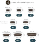 The HC Companies 16 Inch Round Plastic Classic Plant Saucer - Indoor Outdoor Plant Trays for Pots - 16"x16"x3" Chocolate by GreenHaven Gardens