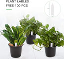 JERIA 100-Pack 0.5 Gallon Plant Nursery Pots, Plastic Pots for Flower Seedling, Flower Plant Container Seed Starting Pot, Come with 100 Pcs Plant Labels(Black) by GreenHaven Gardens