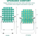 VINGLI Patio Lawn Webbed Folding Chairs1 Piece, Outdoor Beach Chair Portable Dining Chair for ir for Outdoor Yard, Garden(Green, Classic) by GreenHaven Gardens