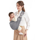 Baby Sling Carrier, Pure Cotton, Ergonomically Adjustable Baby Carrier Newborn to Toddler, Easy to Use, Portable, Ideal for 0-36 Months, Up to 33 lbs (Grey) by TinyTreasures Baby Boutique