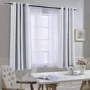 NICETOWN Greyish White Room Darkening Curtains - Window Treatment Thermal Insulated Grommet Panels/Drapes for Bedroom (2 Panels, 52 by 54) by TinyTreasures Baby Boutique