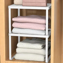 Kitchen Cabinet Storage Shelf Stackable Wire Spice Rack Organizer Heavy Duty Space Saver for Bathroom Bedroom Closet Laundry Room Office Countertop - White, Pack 1 by CozyNest Decor