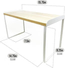 Mitus Shelf Organizer and Storage, Tiered Wood Cabinet Rack for The Kitchen Counter, Bathroom Counter, Pantry Cupboard, Office Desk Bookshelf, 16" Wide Natural and White (Large) by CozyNest Decor