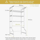 Ulif U11 Over Washer and Dryer Shelves, 3 Tiers Laundry Room Storage and Organizer Standing Shelf, Metal Freestanding Clothes Drying Rack, 33.9" W x 19.7" D x 77.6" H, White by CozyNest Decor