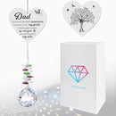 Memorial Suncatcher Gifts for Loss of Dad, Sympathy Gifts for Loss of Dad, Dad in Heaven Memorial Crystal Suncatcher for Window Home Decor (Dad) by GreenHaven Gardens