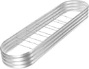 Land Guard 8ft Galvanized Raised Garden Bed Kit, Raised Garden Boxes Outdoor, Oval Metal Raised Garden Beds for Vegetables, Silver,108 Gallon Capacity(with 10 Connecting rods) by GreenHaven Gardens