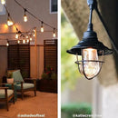Enbrighten LED Outdoor String Lights 48ft Soft Warm White Patio Lights with Ultra-Durable Shatterproof and Waterproof Acrylic Bulbs for Balcony, Backyard, Porch, Gazebo, Deck, Party and Market, 35631 by CozyNest Decor