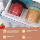 BEABA 4 Pack Glass Baby Food Jars with Soft Silicone Air Tight Lids, 8 oz Glass Storage Containers with Lids, Microwave and Freezer Safe Containers, Sunrise by TinyTreasures Baby Boutique