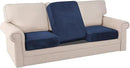PrinceDeco Couch Cushion Covers, Stretch Washable Sofa Cushion Cover, Fitted Sofa Slipcover Velvet Fabric Non-Slip Furniture Protector for Dog,Pets, Kid (Each Width Up to 29.5", Navy) by CozyNest Decor