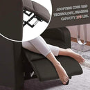 BestMassage | Recliner Chair | with 2 Point Massage Function | Pu Brown | with Lumbar Support, Adjustable Push Back, Footrest & Padded Seat | Easy Assembly | for Living Room, Home Theatre by CozyNest Decor