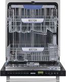 Large Capacity 24 inch Top Control Built-In Dishwasher with Third Rack – ENERGY STAR Certified, 47-dBA Ultra-Quiet, Stainless Steel (Black) by TinyTreasures Baby Boutique