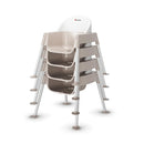 Foundations Secure Sitter Feeding Chairs Multipack, No-Tip Feet, 3-Point Adjustable Harness, Removable Tray, Easy to Clean, Stackable Feeding Chairs, 3 Pack (9 inch) by TinyTreasures Baby Boutique