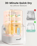 GROWNSY 3 Layers Large Capacity Bottle Sterilizer and Dryer, 45% Faster Electric Steam Sterilization, Universal Bottle Sterilizer for Baby Bottles, Breast Pump Parts, Glass & Plastic, Compact Design by TinyTreasures Baby Boutique