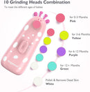 Baby Nail Trimmer Electric Baby Nail File Safe Baby Nail Clippers with Light 10 Grinding Heads Queit Baby Nail Polish Grooming Kit for Newborn Infant Toddler Toes Fingernails Care, Pink by TinyTreasures Baby Boutique