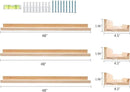 AZSKY 48 Inch Large Wood Floating Shelves for Wall Set of 3, Rustic Natural Picture Ledge Shelf Decor for Bedroom Kitchen Bathroom Living Room Nursery Display, 3 Same Sizes by CozyNest Decor