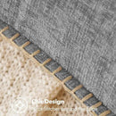 MIULEE Pack of 2 Couch Throw Pillow Covers 16x16 Inch Dark Gray Farmhouse Decorative Pillow Covers with Stitched Edge Soft Chenille Solid Dyed Spring Pillow Covers for Sofa Bed Living Room by CozyNest Decor