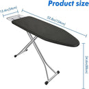 Ironing Board, Heat Resistant Cover Iron Board with Steam Rest, Non-Slip Foldable Ironing Stand. Heavy Sturdy Metal Frame Legs Iron Stand(13 * 34 * 53 Inches) (Silver Black) by CozyNest Decor