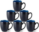 GBHOME 16oz Coffee Mugs Set of 6, Large Ceramic Coffee Mugs for Man, Woman, Dad, Mom, Modern Coffee Mugs Set with handle for Tea/Latte/Cappuccino/Milk/Cocoa. Dishwasher&Microwave Safe,Blue by CozyNest Decor