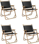 Outvita Portable Folding Camping Chair, 4pcs Ultralight Low Beach Chair, Durable Aluminum Frame Armchairs for Hiking Concert Fishing Picnic, Supports 229Lbs by GreenHaven Gardens