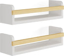 Wallniture Florida 24 inch Wall Bookshelf for Kids Room, Floating Shelves Nursery Decor, Wood White Wall Shelf Set of 2 Kitchen, Bathroom Decor (16'') by TinyTreasures Baby Boutique