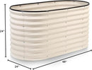 Galvanized Raised Garden Beds Outdoor // 4×2×2 ft Planter Raised Beds for Gardening, Vegetables, Flowers // Large Metal Garden Box (White) // Patented Tool-Free Design by GreenHaven Gardens