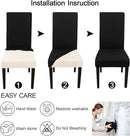 JQinHome 4 Pcs Dining Chair Slipcover, High Stretch Removable Washable Chair Seat Protector Cover for Home Party Hotel Wedding Ceremony by CozyNest Decor