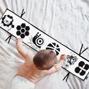 My First Black and White High Contrast Soft Book , Infant Tummy Time Toys, Black and White Baby Cards, Folding Educational Activity Cloth Book Suitable for Boys Girls Toddler by TinyTreasures Baby Boutique