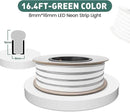 GZBtech Flexible LED Neon Rope Lights 16.4FT,AC 110-120V Waterproof Strip Light, 120 LEDs/M Cuttable Connectable Neon Lighting for Indoor Outdoor Home Decor/Commercial Building Use-Green 5M by CozyNest Decor