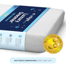 Moonlight Slumber Luxury Dreamer Crib Mattress - Dual-Sided, 2-Stage Baby and Toddler Mattress with Cool Memory Foam Layer and Breathable Mattress Cover - Hypoallergenic and Waterproof - 52"x27.5"x6" by TinyTreasures Baby Boutique