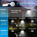 [4 Packs] Solar Outdoor Lights Motion Sensor Solar Security Lights Waterproof with 3 Lighting Modes Solar Powered Wall Lights Outside for Garden Fence Yard,Brown by GreenHaven Gardens