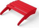 WestinTrends Outdoor Ottoman, Patio Adirondack Ottoman Foot Rest, All Weather Poly Lumber Folding Foot Stool for Adirondack Chair, Widely Used for Outside Porch Pool Lawn Backyard, Red by CozyNest Decor