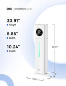 Dreo 11L Smart Humidifier Large Room 700 ft², 100H Cool Mist Air Humidifiers for Bedroom Baby Plants, Top-Fill Self-Cleaning Tank, 26dB, Auto Mode, RGB Light, Remote & APP Control, HM735S White by TinyTreasures Baby Boutique